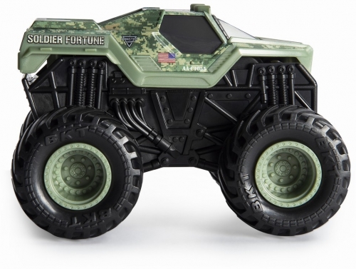 Masina de jucarie Macheta Soldier of Fortune, seria Roar, scara 1 la 43, Monster Jam Spin Master