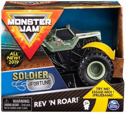Masina de jucarie Macheta Soldier of Fortune, seria Roar, scara 1 la 43, Monster Jam Spin Master