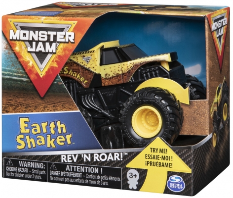Masina de jucarie Metalica, seria Roar, scara 1 la 43, Earth Shaker Monster Jam Spin Master
