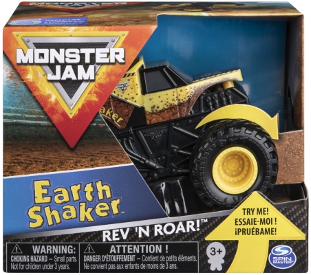 Masina de jucarie Metalica, seria Roar, scara 1 la 43, Earth Shaker Monster Jam Spin Master