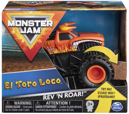 Masina de jucarie metalica, seria Roar, scara 1 la 43, El Toro Loco Monster Jam Spin Master