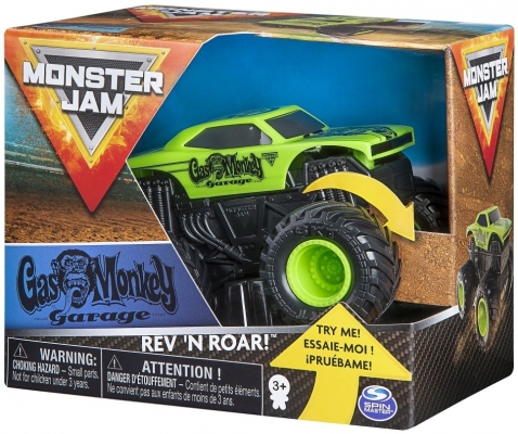 Masina de jucarie metalica, seria Roar, scara 1 la 43, Gas Monkey Monster Jam Spin Master