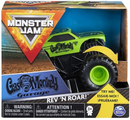 Masina de jucarie metalica, seria Roar, scara 1 la 43, Gas Monkey Monster Jam Spin Master
