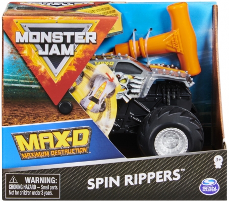 Masina de jucarie Max-d Seria Spin Rippers, scara 1 la 43, Monster Jam Spin Master