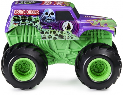 Masina de jucarie Grave Digger, seria Spin Rippers, scara 1 La 43, Monster Jam Spin Master
