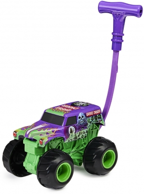 Masina de jucarie Grave Digger, seria Spin Rippers, scara 1 La 43, Monster Jam Spin Master