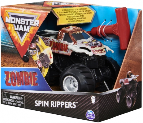 Masina de jucarie Zombie, seria Spin Rippers, scara 1 la 43, Monster Jam Spin Master