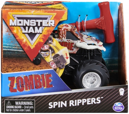 Masina de jucarie Zombie, seria Spin Rippers, scara 1 la 43, Monster Jam Spin Master