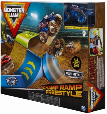 Masina de jucarie set cascadorii rampa Campionilor Monster Jam Spin Master