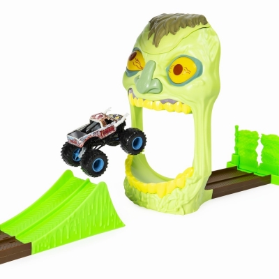 Masina de jucarie macheta Zombie set cascadorii doboara Monster Jam Spin Master
