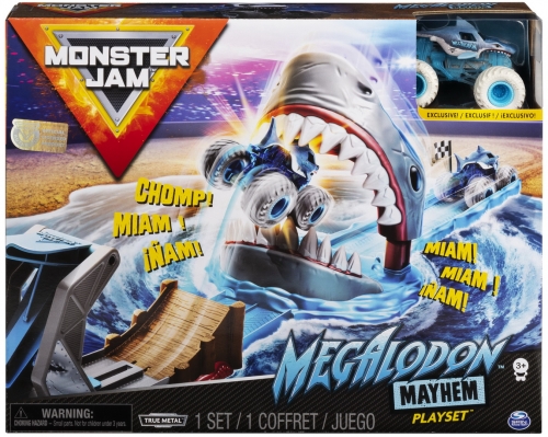 Masina de jucarie set cascadorii Megalodon Mayhem Monster Jam Spin Master