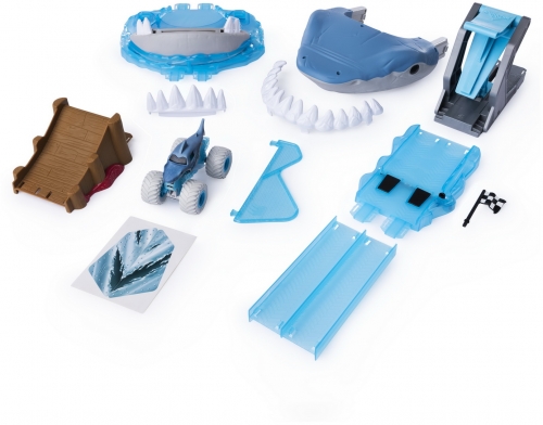 Masina de jucarie set cascadorii Megalodon Mayhem Monster Jam Spin Master