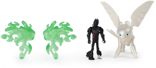 Set Dragon Furia Luminii cu figurina Hiccup Dragons 3 Spin Master