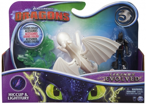 Set Dragon Furia Luminii cu figurina Hiccup Dragons 3 Spin Master