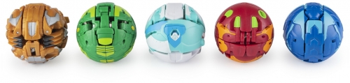 Set de lupta figurine Bakugan cu 5 bile Aurelus Lupitheon si Haos Vicerox Spin Master