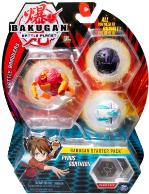 Set figurine bila Bakugan Start Pack Pyrus Gorthion 3 buc/set Spin Master