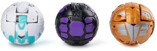 Set figurine bila Bakugan Start Pack Darkus Turtonium 3 buc/set Spin Master