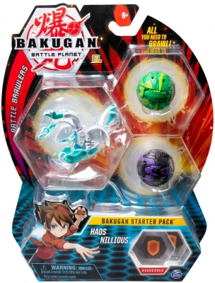 Set figurine bila Bakugan Start Pack Haos Nillious 3 buc/set Spin Master