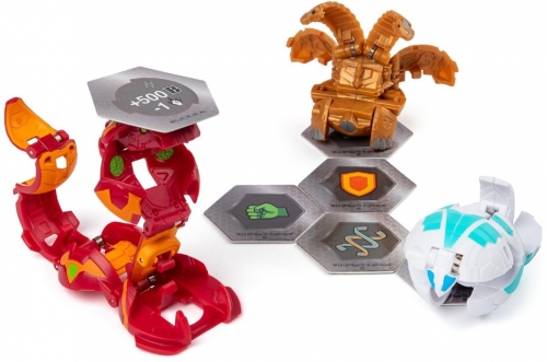 Set figurine bila Bakugan Start Pack Pyrus Fangzor 3 buc/set Spin Master