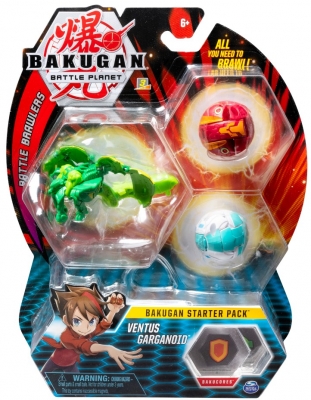 Set figurine bila Bakugan Start Pack Ventus Garganoid 3 buc/set Spin Master