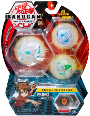 Set figurine bila Bakugan Start Pack Diamond Gorthion 3 buc/set Spin Master