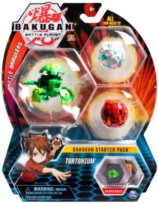 Set figurine bila Bakugan Start Pack Turtonium 3 buc/set Spin Master