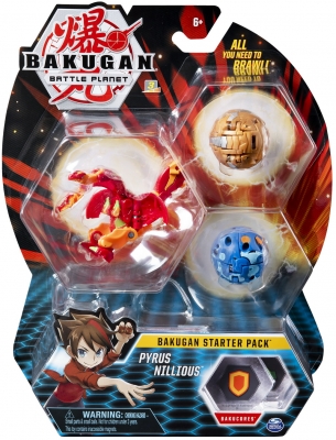 Set figurine bila Bakugan Start Pack Pyrus Nillious 3 buc/set Spin Master
