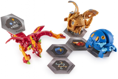 Set figurine bila Bakugan Start Pack Pyrus Nillious 3 buc/set Spin Master