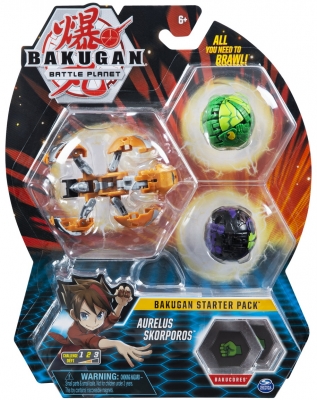 Pachet figurine bila Bakugan Start Aurelus Skorporos Spin Master