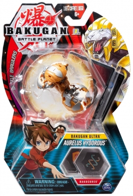 Figurina bila Bakugan Ultra Aurelus Hydorous Lion Gold Cloptor Spin Master