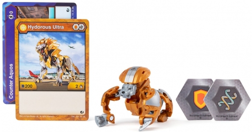 Figurina bila Bakugan Ultra Aurelus Hydorous Lion Gold Cloptor Spin Master
