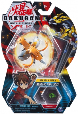 Figurina bila Bakugan Ultra Aurelus Phaedrus Spin Mastera
