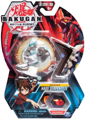 Figurina bila Bakugan Haos Serpenteze Leviathan White Spin Master