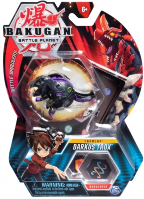 Figurina bila Bakugan Darkus Trox Spin Master