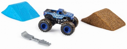 Masina de jucarie macheta Blue Thunder Monster set Camioneta cu Nisip Jam Spin Master