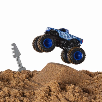 Masina de jucarie macheta Blue Thunder Monster set Camioneta cu Nisip Jam Spin Master