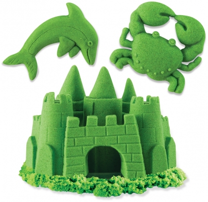 Nisip Kinetic Sand, 900 gr, verde Spin Master
