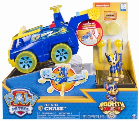 PATRULA CATELUSILOR VEHICUL FLIP AND FLY CU CHASE SPIN MASTER