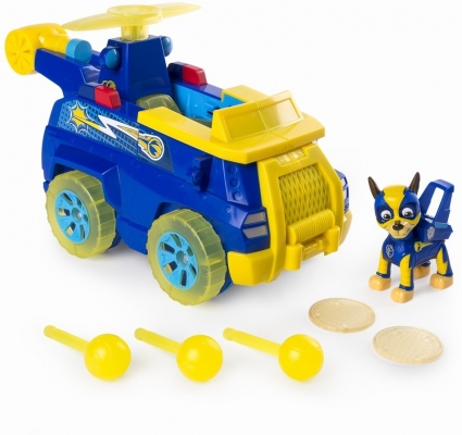 PATRULA CATELUSILOR VEHICUL FLIP AND FLY CU CHASE SPIN MASTER