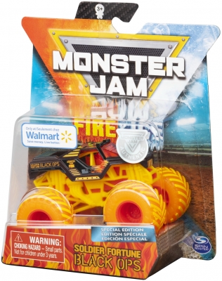 Masina de jucarie Metalica Fire And Ice Soldier Fortune Black Ops Monster Jam Spin Master
