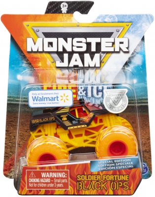 Masina de jucarie Metalica Fire And Ice Soldier Fortune Black Ops Monster Jam Spin Master