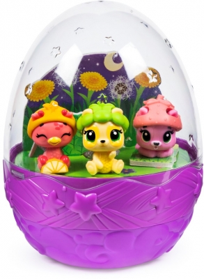 Set ou cu compartimente secrete cu 3 figurine Hatchimals Spin Master