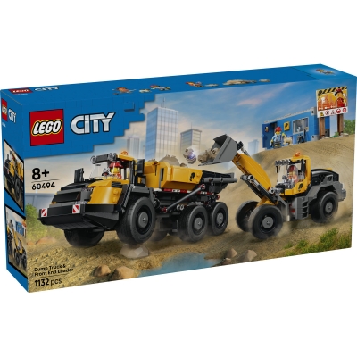 Camion basculant si incarcator frontal 60494 LEGO City