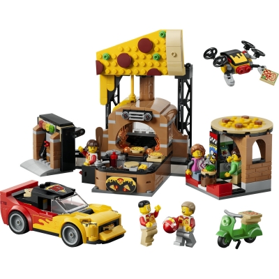Experienta livrarii de pizza cu vehicule 60496 LEGO City