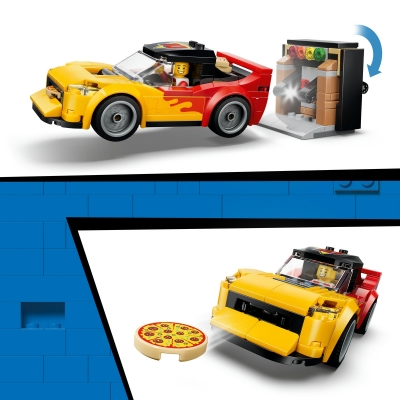 Experienta livrarii de pizza cu vehicule 60496 LEGO City