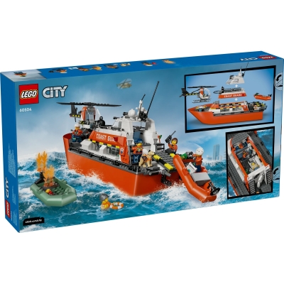 Barca de salvare si elicopter ale Pazei de Coasta 60504 LEGO City