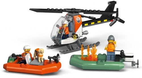 Barca de salvare si elicopter ale Pazei de Coasta 60504 LEGO City