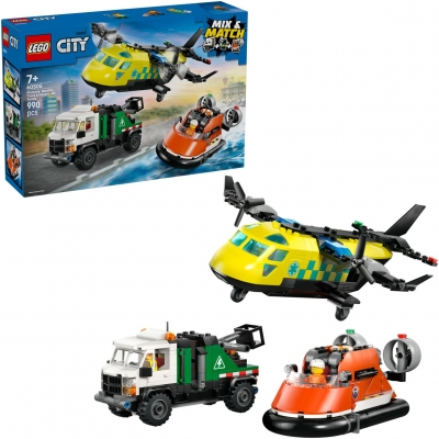 Avion, autospeciala de service si aeroglisor in versiuni adaptat 60505 LEGO City