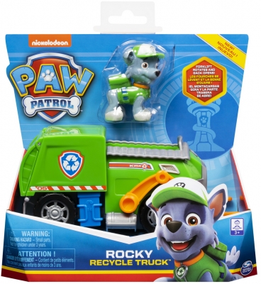 PATRULA CATELUSILOR VEHICULE CU FIGURINA ROCKY SPIN MASTER