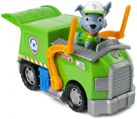 PATRULA CATELUSILOR VEHICULE CU FIGURINA ROCKY SPIN MASTER
